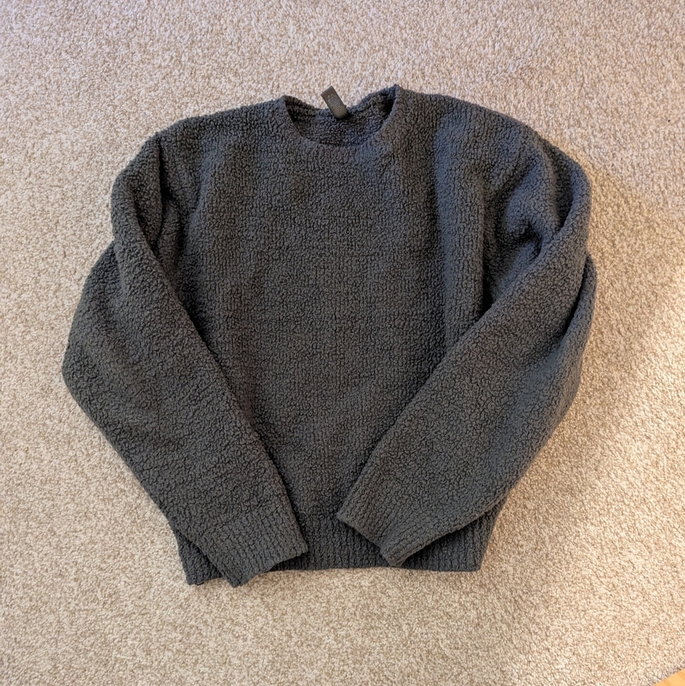 Skims Gray Cozy Knit Crewneck Sweater, Size S/M